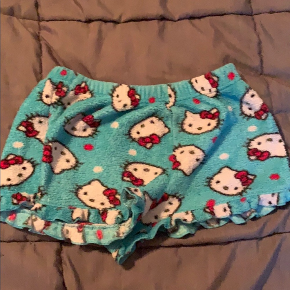 Blue pajama shorts